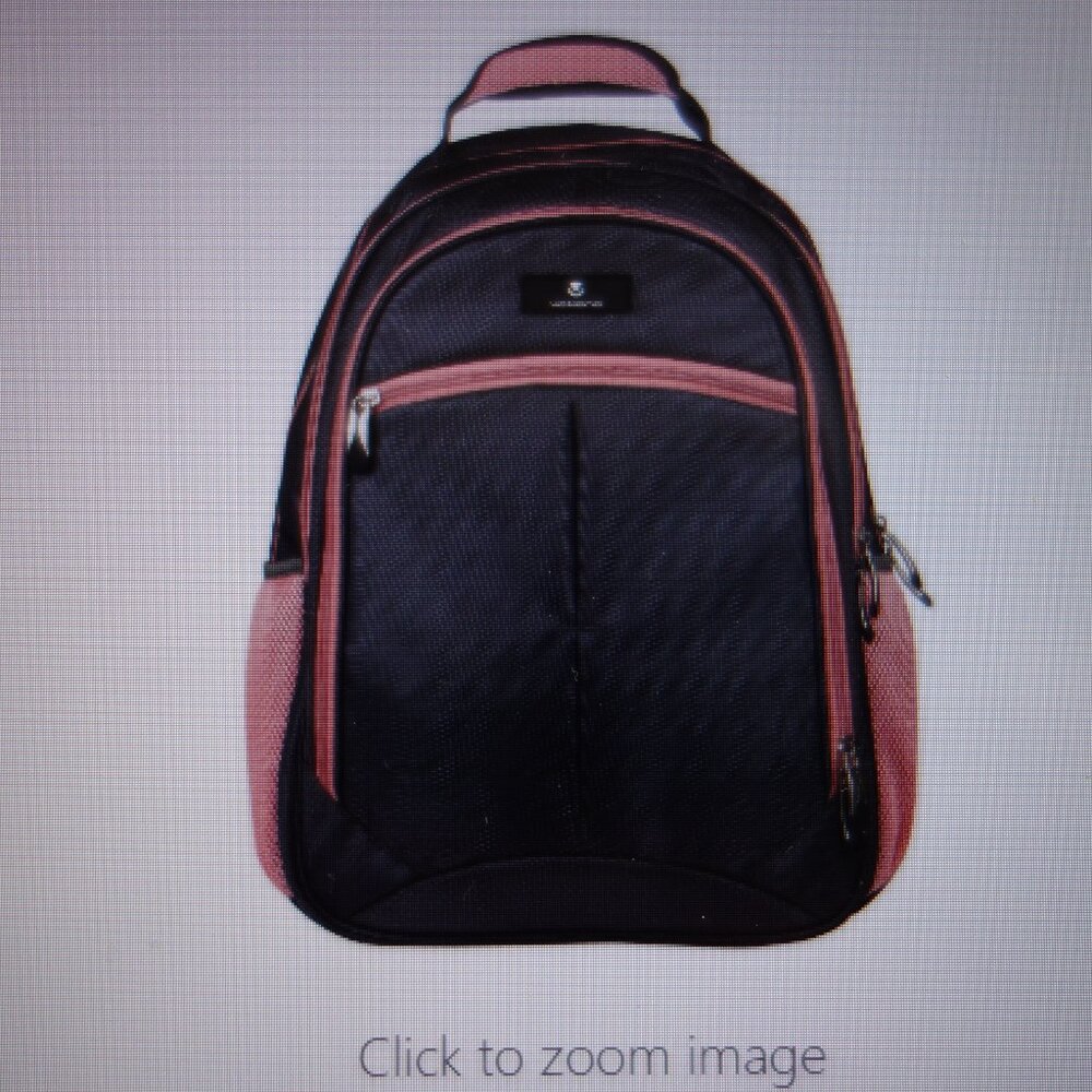 Volkano Orthopedic Backpack With 15.6" Laptop Compartment, Gray/Pink $79.99